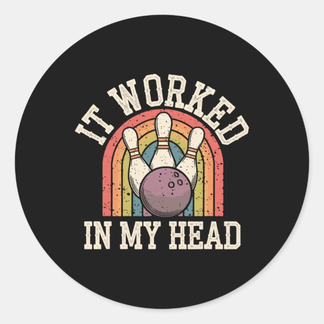 Sticker Rond Funny Bowling 4 (Devant)