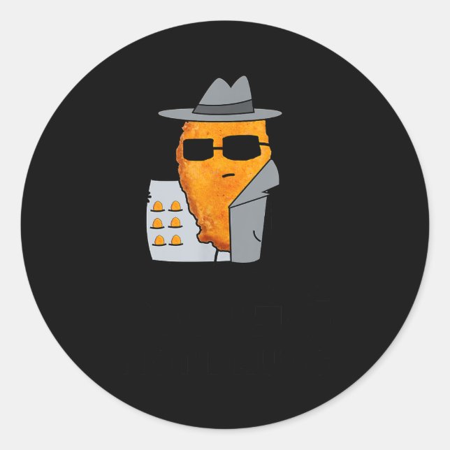 Sticker Rond Funny Chicken Nuggets - Nugs Not Drugs  (Devant)