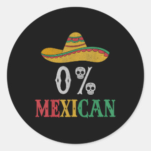 Sticker Rond Funny Cinco De Mayo Mexico Fiesta Party 0%