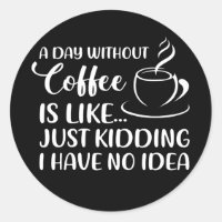Funny Coffee Quote A Day Without Coffee Drinking