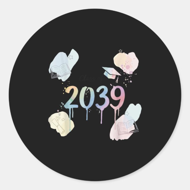 Sticker Rond Funny Crater Generation Cl Of 20&#;  Grow With Me  (Devant)