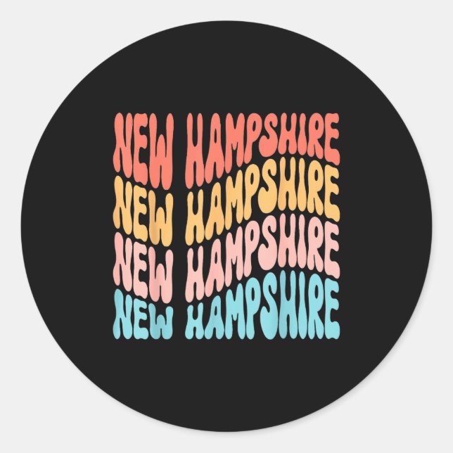 Sticker Rond Funny Cute Retro Graphic Men Women &amp; Kids New  (Devant)