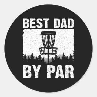 Sticker Rond Funny Disc Golf Art For Men Dad Disc Golf Player D