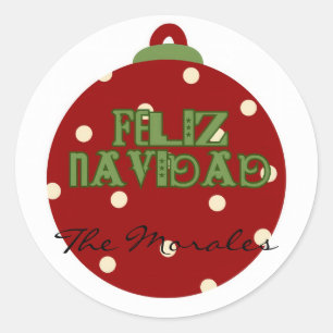 Sticker Rond Funny feliz navidad