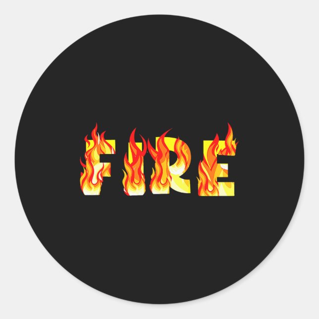 Sticker Rond Funny Fire And Ice Fire Couple Diy Costume Hallowe (Devant)