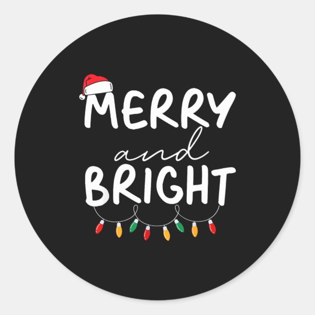 Sticker Rond Funny I'm Trying To Feel Merry Xmas Bright Matchin (Devant)