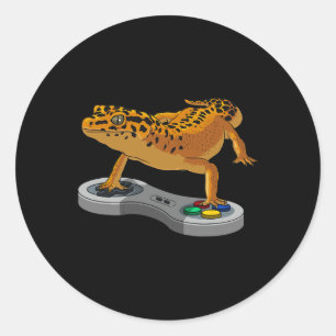 Sticker Rond Funny Leopard Gecko Beared Dragon Cool cadeau enfa