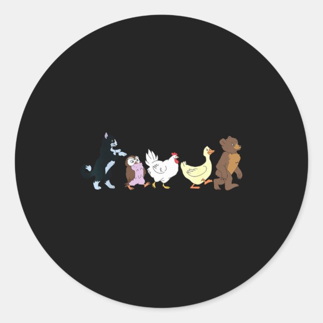 Sticker Rond Funny Little Bear Birthday Graphic Y2k Bears Lover (Devant)