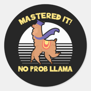 Sticker Rond Funny Master Graduation