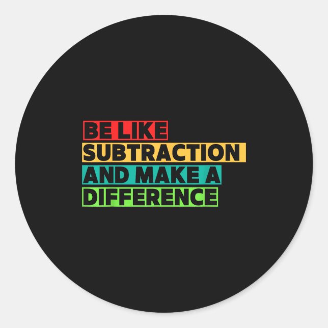 Sticker Rond Funny Math Teacher Math Lover Quotes Student Mathe (Devant)