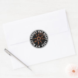Sticker Rond Funny meilleur ami Tarantula