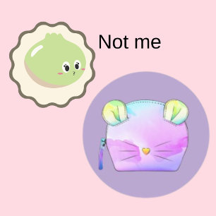 Sticker Rond Funny mignon sac à main Accessoire de partie de sa