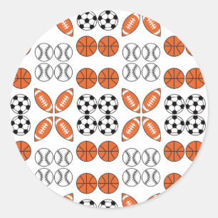 Sticker Rond Funny Motif de balle