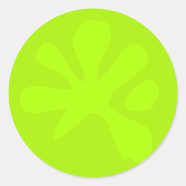 Sticker Rond Funny néon vert slime graphique moderne amusant en (Devant)