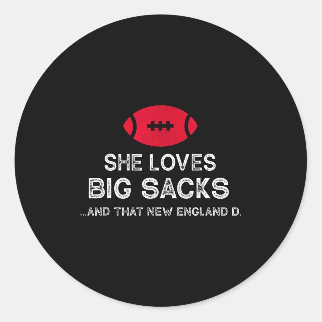Sticker Rond Funny New England Football Quote Men Women Gift  (Devant)