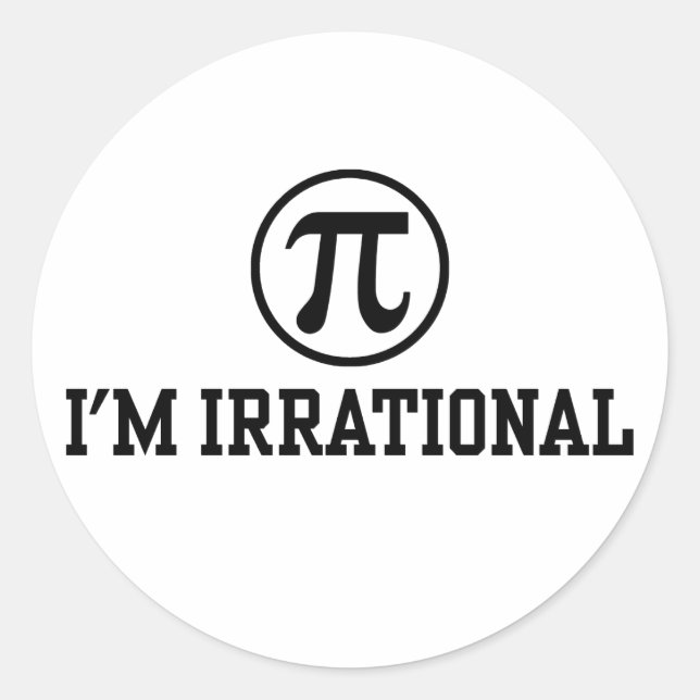 Sticker Rond Funny Pi (Devant)