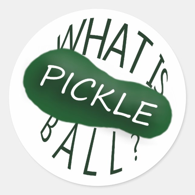Sticker Rond Funny Pickleball (Devant)