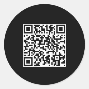 Sticker Rond Funny Qr President Trump Dance Code (sur le dos)