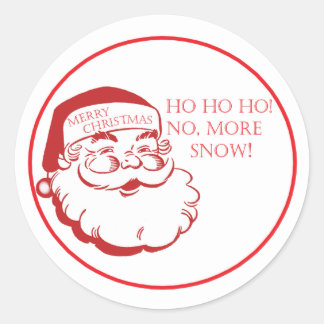 Sticker Rond Funny Santa Christmas Holiday Envelope Seals Cute 