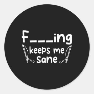 Sticker Rond Funny Sarcastique pêche me garde le sable