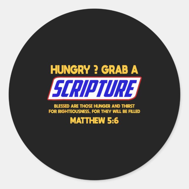 Sticker Rond Funny Scripture , Bible Verse, Famous Scriptures,  (Devant)