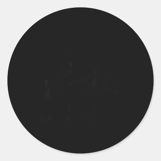 Sticker Rond Funny Sharks And Dogs Make Me Happy Humans Make My (Devant)