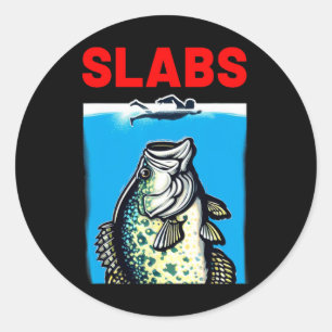 Sticker Rond Funny Slab Fameux Shark Movie Parodique Slabs Crap