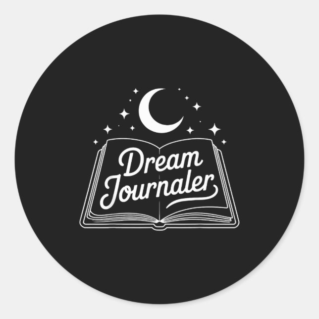 Sticker Rond Funny Sleep Hygiene Dream Journaling Status Symbol (Devant)