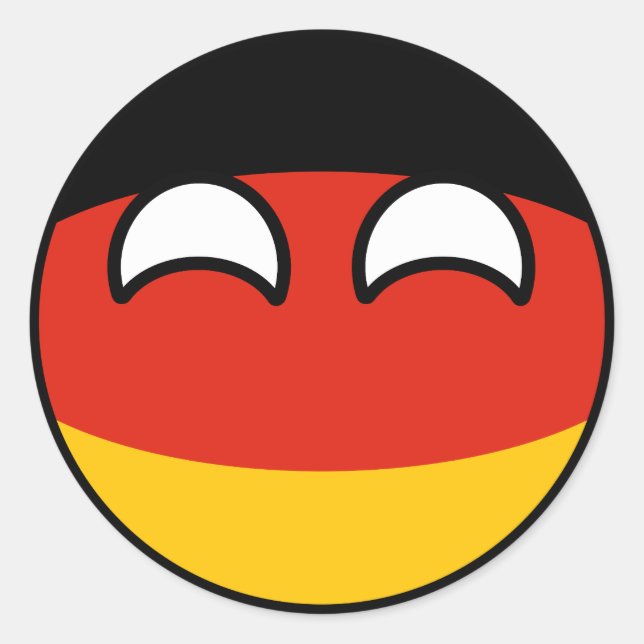 Sticker Rond Funny Trending Geeky Allemagne Camptryball (Devant)
