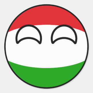 Sticker Rond Funny Trending Geeky Hungary Countryball