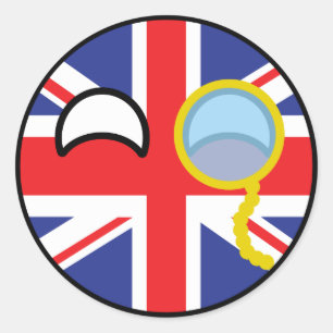 Sticker Rond Funny Trending Geeky Royaume-Uni Country