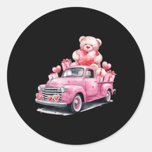 Sticker Rond Funny Valentine Rose Joliment Voiture Femme Équiva