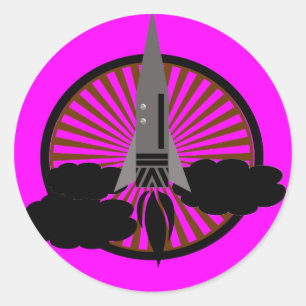 Sticker Rond fusée