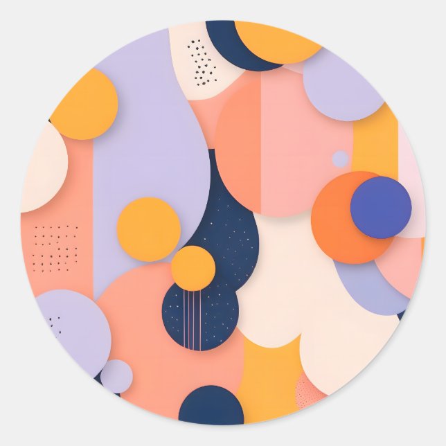 Sticker Rond Fusion de la sphère de couleur (Devant)