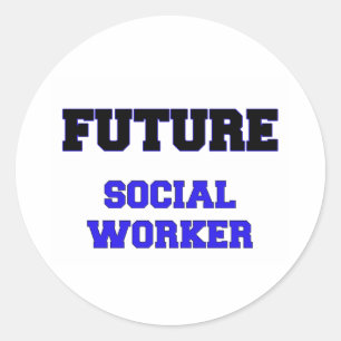Sticker Rond Futur assistant social
