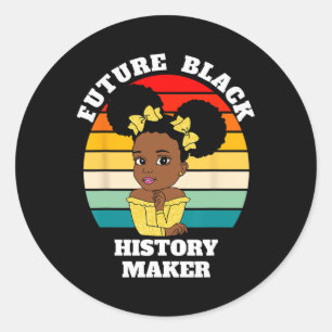 Sticker Rond Futur Black History Maker JunetDix Hbcu Afro Gi