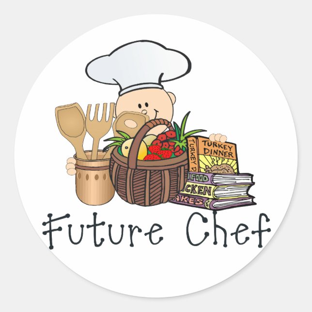 Sticker Rond Futur Chef (Devant)