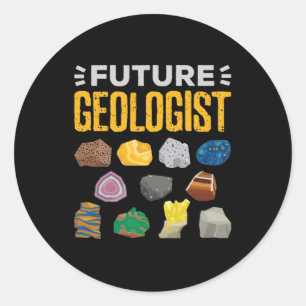 Sticker Rond Futur géologue étudiant en géologie