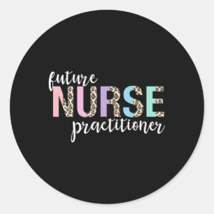 Sticker Rond Futur infirmière praticienne diplômée Leopa