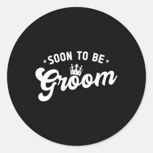 Sticker Rond Futur marié enterrement de vie de garçon 