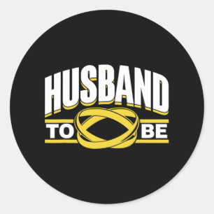 Sticker Rond Futur marié équipe de la mariée fête du marié céli