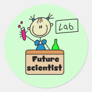 Sticker Rond Futur scientifique