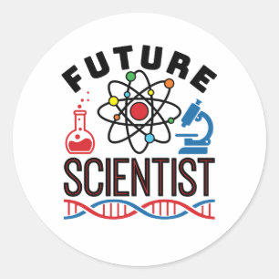 Sticker Rond Futur scientifique Lover STEM