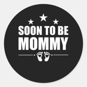 Sticker Rond Future maman annonce grossesse révélation maman