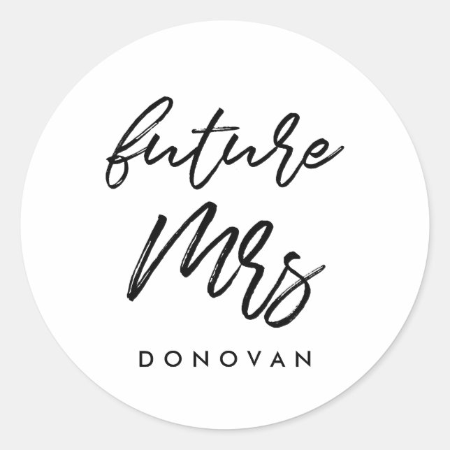 Sticker Rond Future Mme, la mariée à venir (Devant)