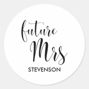 Sticker Rond Future Mme personnalisée