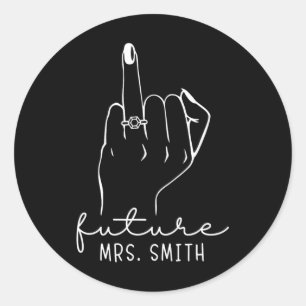 Sticker Rond Future Mme Smith Nouvelle Robe de Mariée Pour Fian