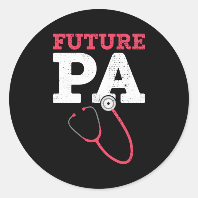 Sticker Rond Future Physicians Assistant Pa School (Devant)