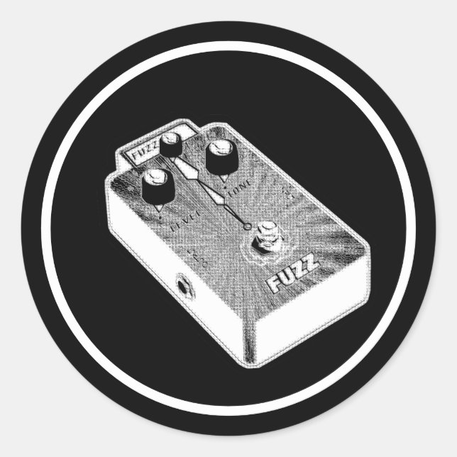 Sticker Rond Fuzz Noir et Blanc (Devant)