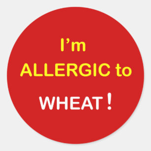 Sticker Rond g8 - Je suis allergique - BLÉ.
